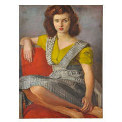 Signed 1940's Portrait of a Woman