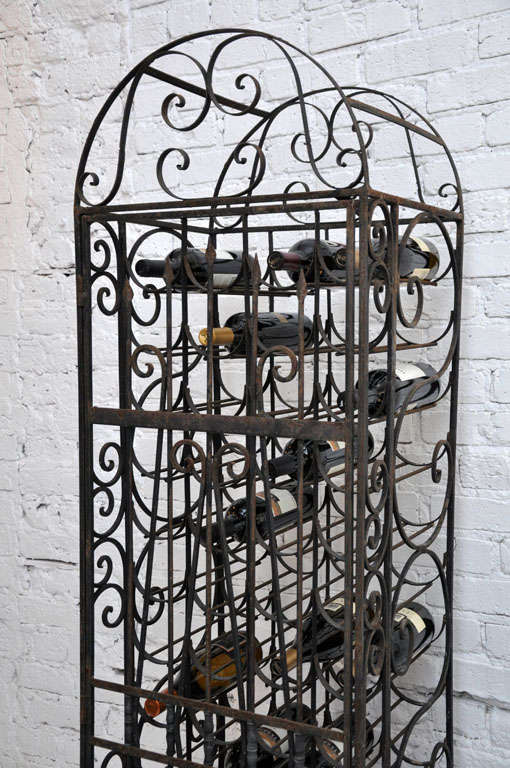 Handmade Wrought Iron Wine Rack at 1stdibs