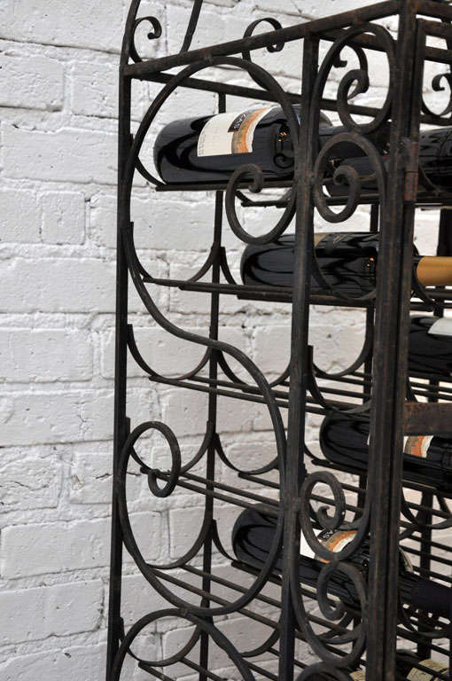 Handmade Wrought Iron Wine Rack at 1stdibs