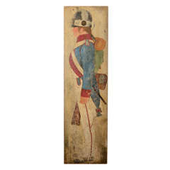 An American War of 1812 Infantry Soldier Painted Panel An American War of 1812 Infantry Soldier Painted Panel