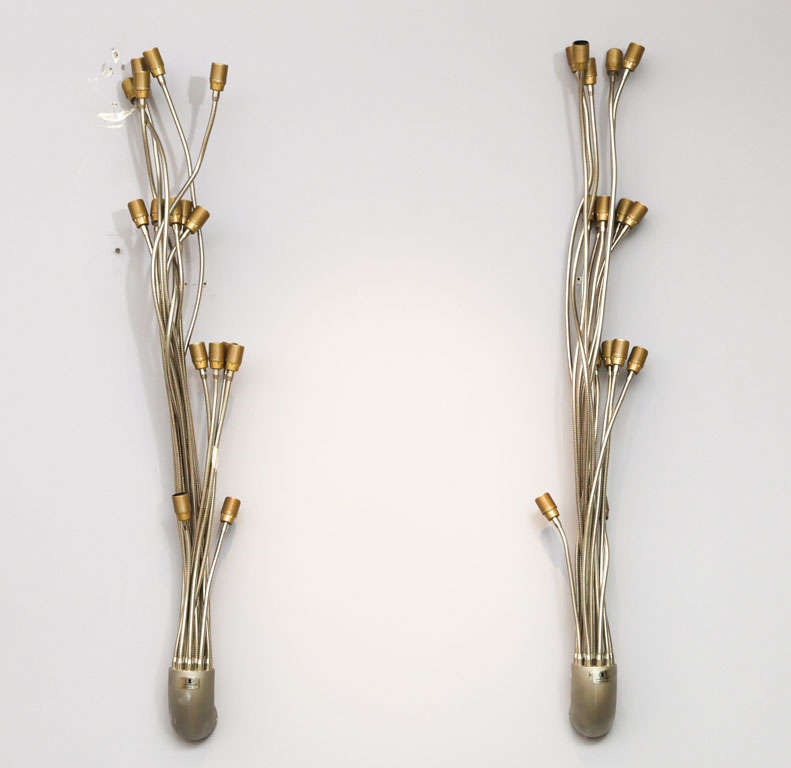 1970's Catellani & Smith Multi Arm Sconces