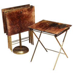 Aldo Tura Set of Tray Tables