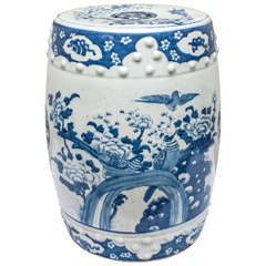 Chinese Blue and White Porcelain Garden Seat