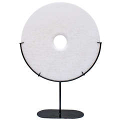 Chinese Marble Bi Disc on Stand