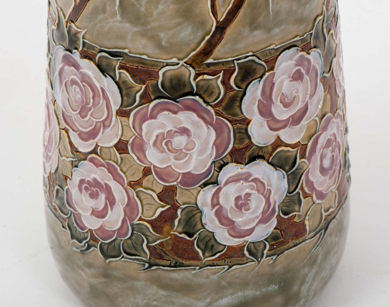 Art Nouveau A Very Large Stoneware Vase by Eliza Simmance for Royal Doulton For Sale