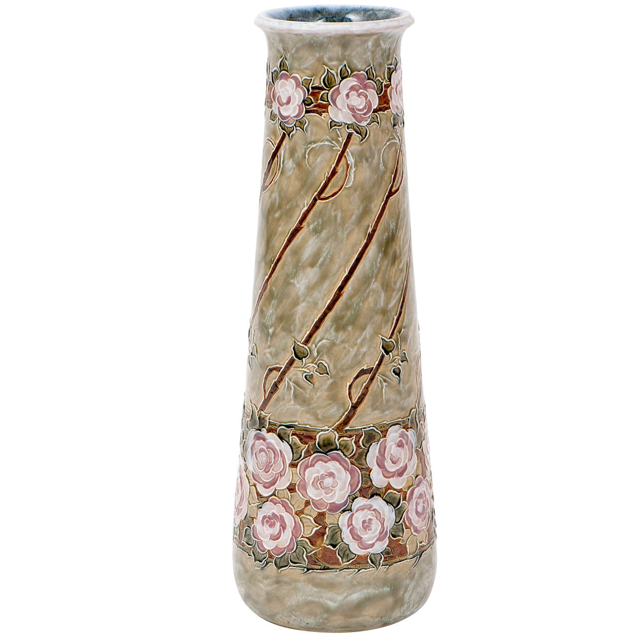 A Very Large Stoneware Vase by Eliza Simmance for Royal Doulton For Sale