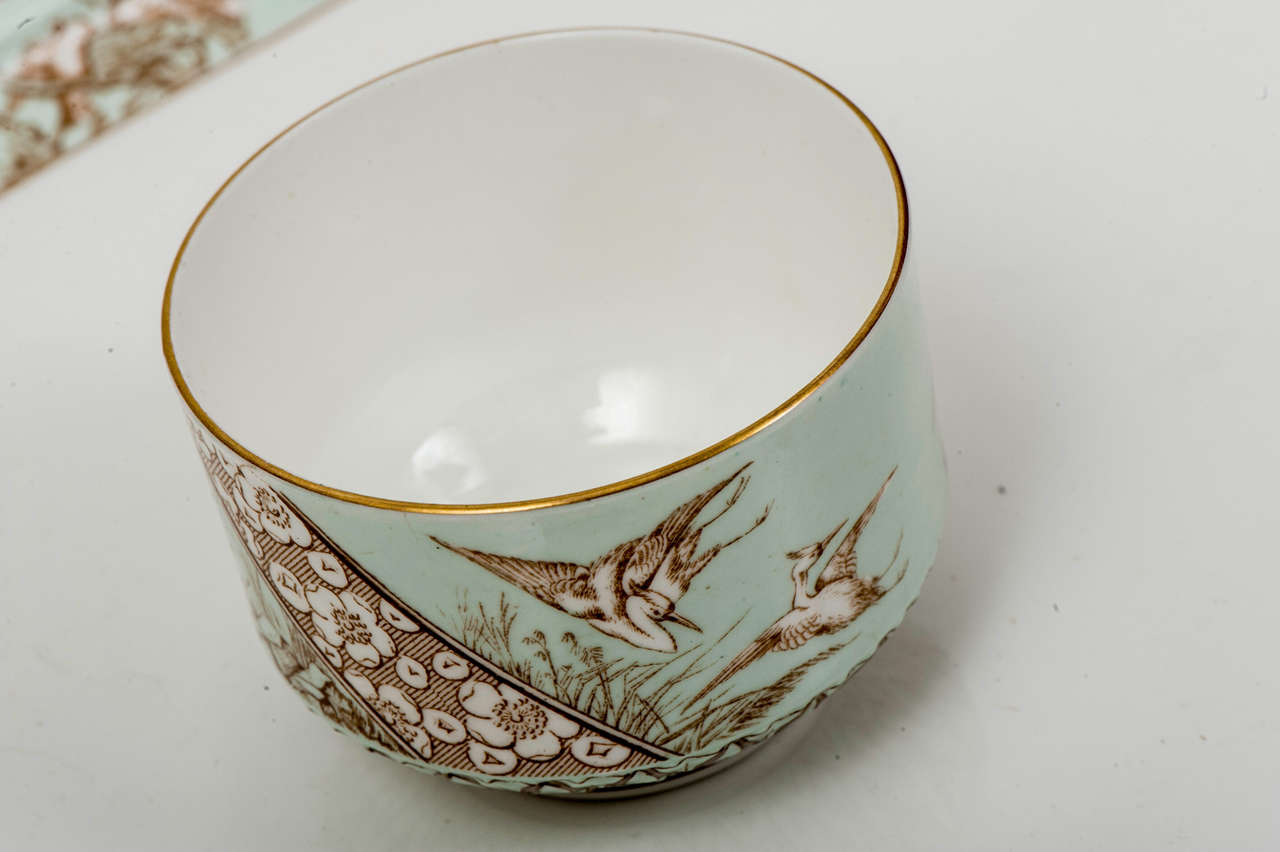 Porcelain Complete Aesthetic Movement Tea Set by EJD Bodley 1881