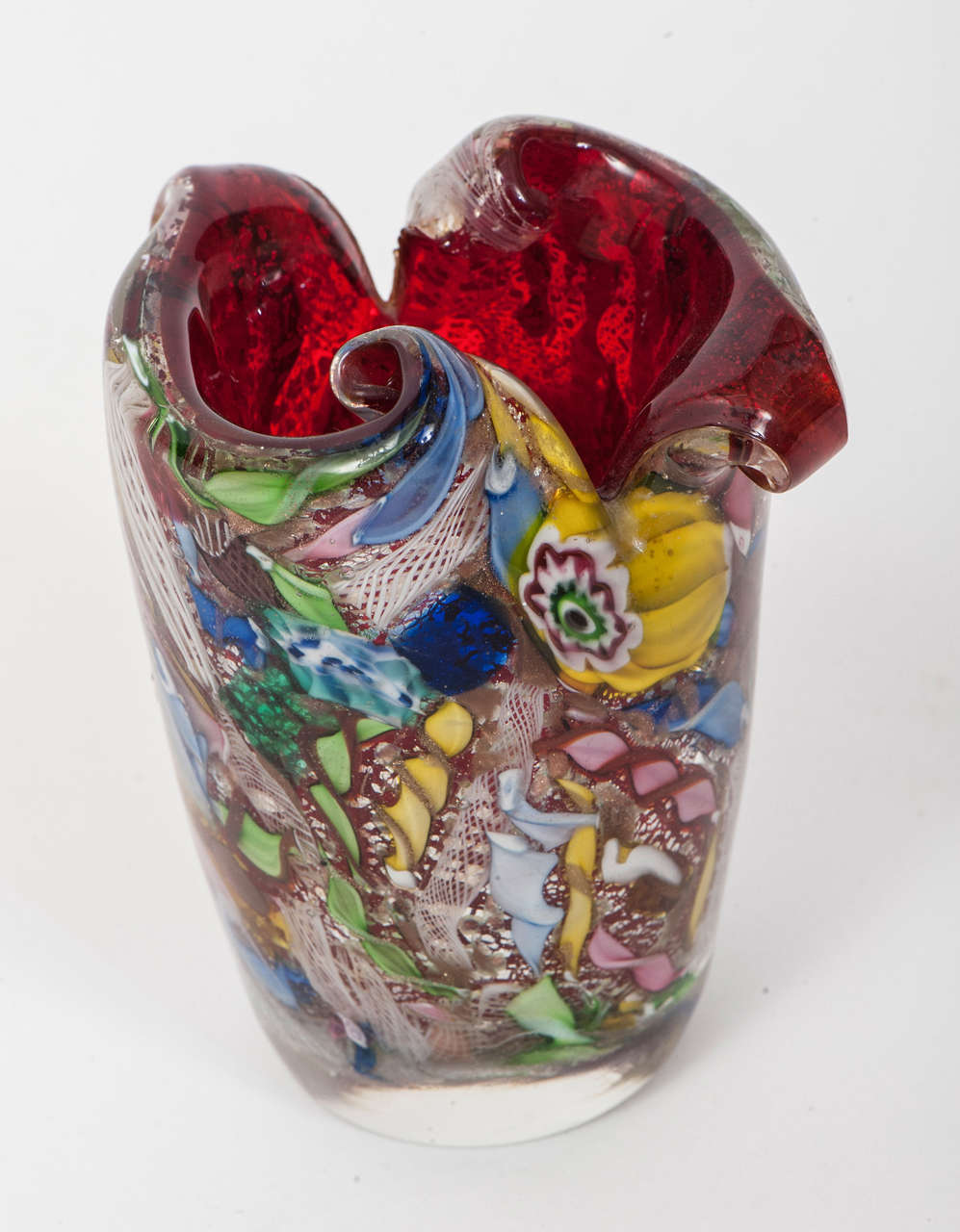 An Intricate 1970's Murano Glass Vase by L Nason For Sale 3