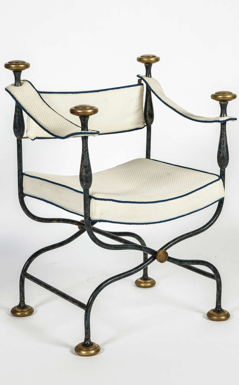 19th c. Stunning Set of Italian Savonarola Chairs and Benches.