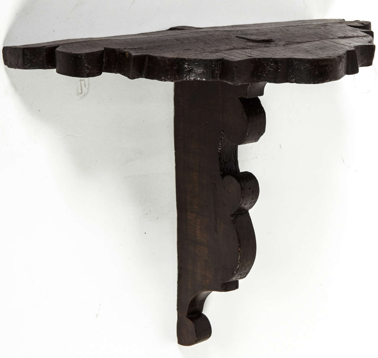 Beautiful pair of 18th century italian shaped wooden shelves / wall console ,perfect also for bedside table.