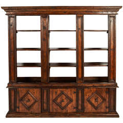 A early 18th c. Italian Bookcase or Dining Room Cabinet.