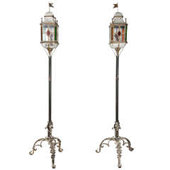 Antique Pair of 18th c. Venetian Processional Lanterns