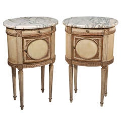 Pair of French Louis XVI Style Night Stands