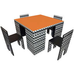 1988 Table and Chairs by Alessandro Mendini and Alessandro Guerr