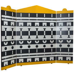 1988 Three-Panel Screen by Alessandro Mendini and Alessandro Guerriero