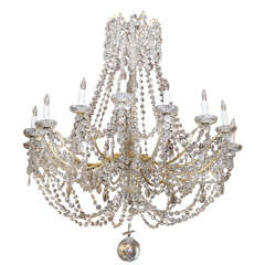 Antique French Crystal And Bronze 16-light Chandelier. 2