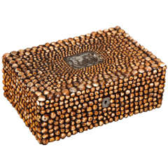 19th Century Shell Encrusted Jewelry Box