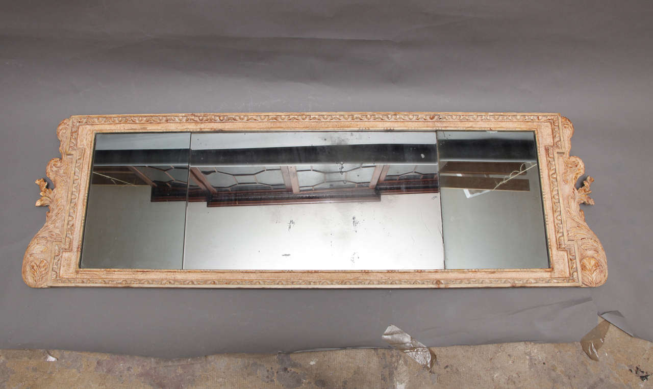 George I Gesso Carved Over-Mantle Mirror