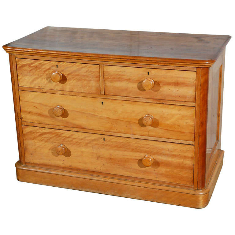 Antique English Commode / Chest of Drawers For Sale