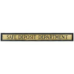 Framed Safe Deposit Department Sign