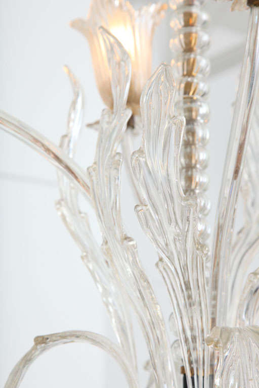 Barovier et Toso Handblown Murano Glass Tulip Chandelier For Sale 4