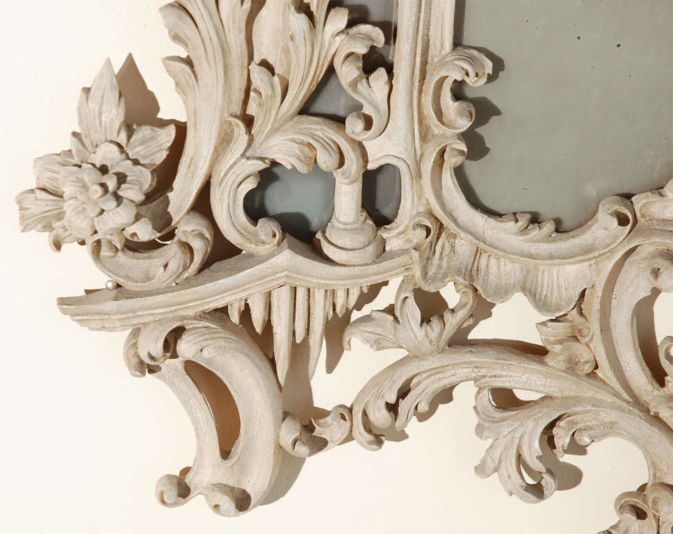 Mid-20th Century Tonal, Chinese Chippendale-Style Mirror