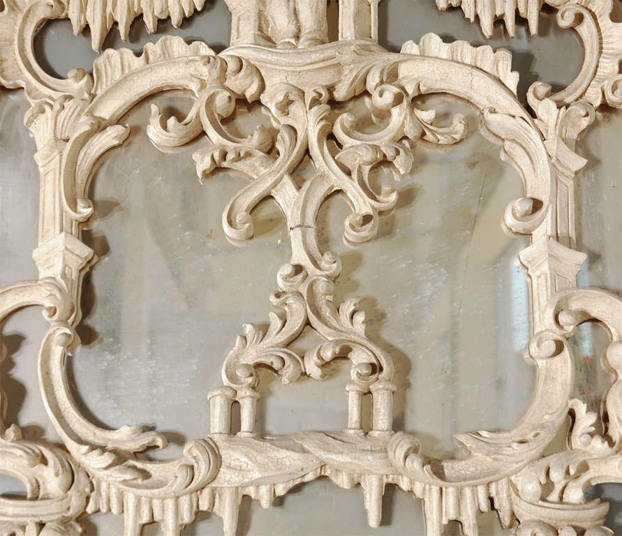 Glass Tonal, Chinese Chippendale-Style Mirror