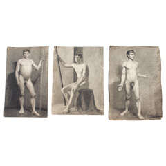 Set of 3 19th C Academic Studies