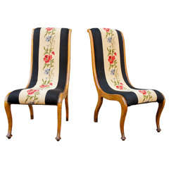 Antique Pair of Slipper Chairs
