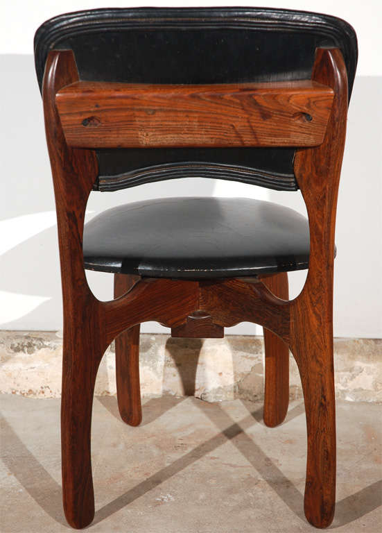 Mexican Four Rosewood Side Chairs by Don Shoemaker