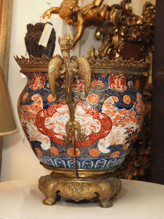 Japanese Imari with French Bronze Mounts Monumental scale Jardiniere