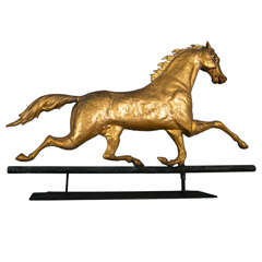 Used A Very Fine 19th C. Gilt Running Horse Weathervane