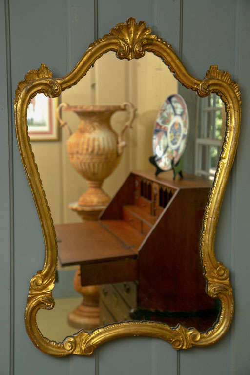 Louis XV Style Mirror in Giltwood Frame
