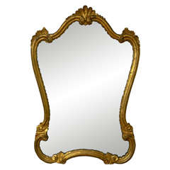 Louis XV Style Mirror in Giltwood Frame