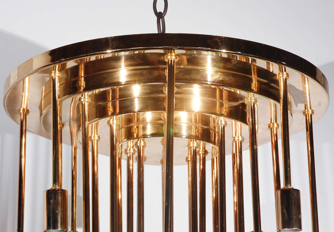 Brass waterfall fixture; 30 lights
two available