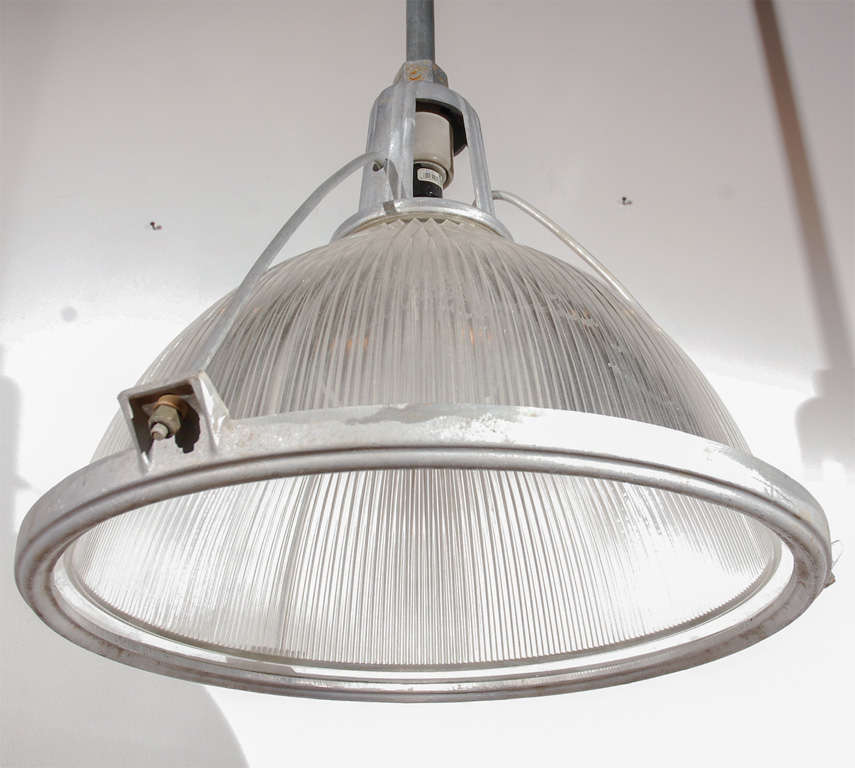 Mid-20th Century Large Industrial Holophane Fixture For Sale