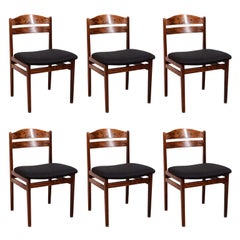 Set of Six Mid Century Rosewood Dining Chairs