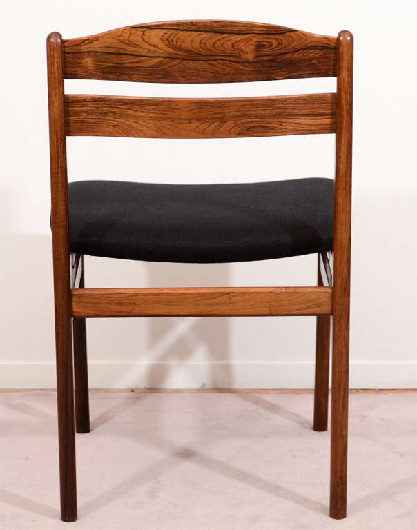Set of Six Mid Century Rosewood Dining Chairs at 1stdibs