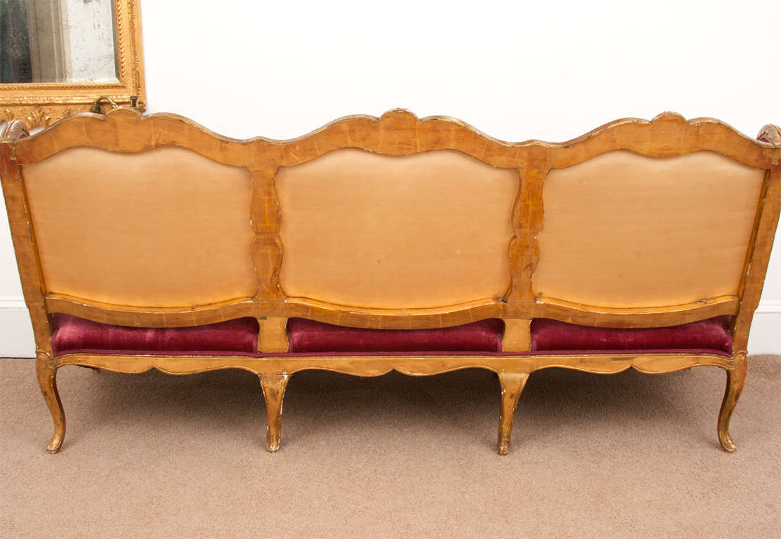 Gilded Venetian Rococo Sofa 2