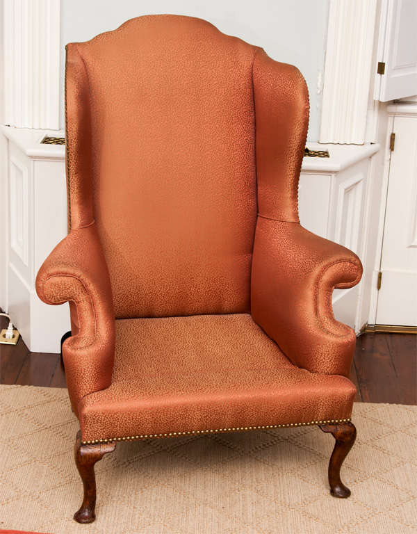 English Outstanding Queen Anne Wing Chair