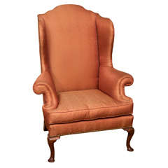 Antique Outstanding Queen Anne Wing Chair