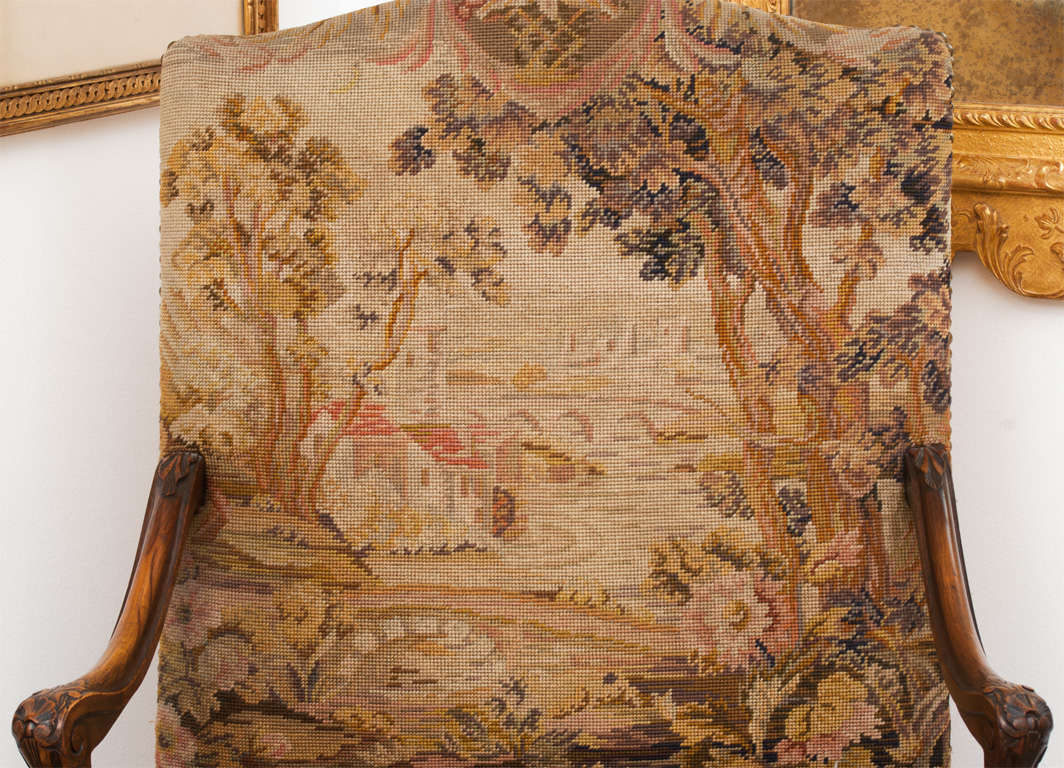 Louis XIV Style Fauteil With Tapestry In Good Condition In Alexandria, VA