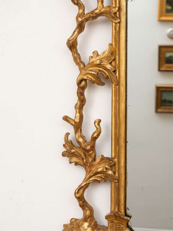 Gold Leaf Important Chinese Chippendale Mirror