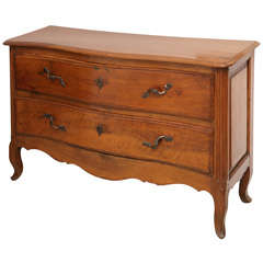 French Low 2-drawer Walnut chest