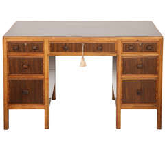 Mid-Century Double Pedestal Desk