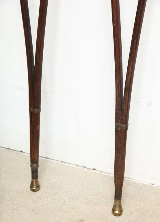 Civil War Era Rosewood and Leather Crutches In Good Condition In San Francisco, CA