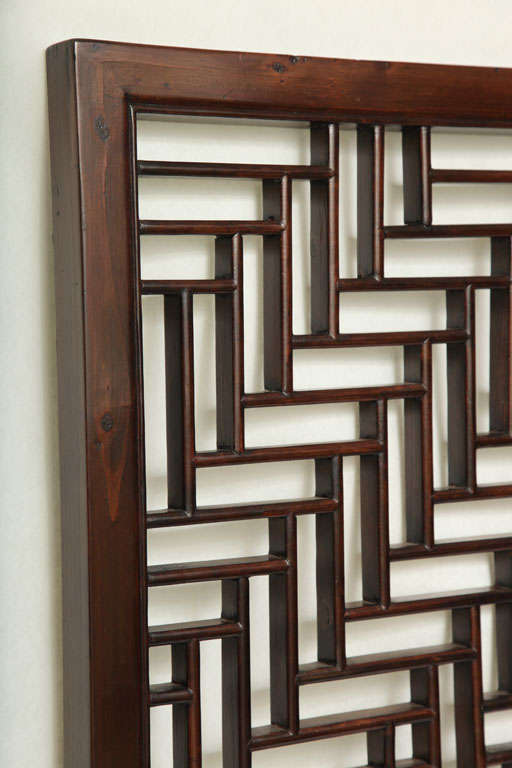 Lacquered Chinese Lattice Screen