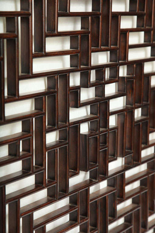20th Century Chinese Lattice Screen
