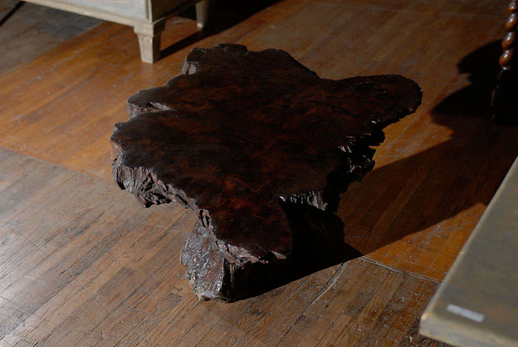 American Vintage Cypress Wood Coffee Table For Sale 2