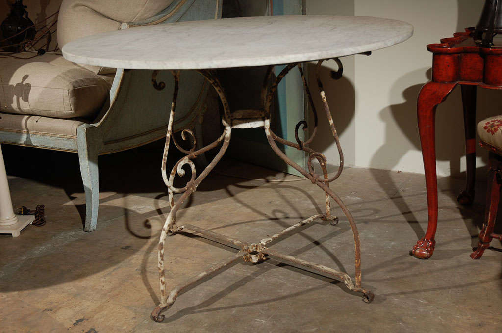 Iron Late 19th Century French Table Base No Top For Sale